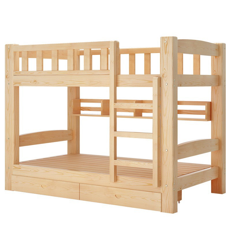 Giường tầng, giường gỗ thông tự nhiên không mối mọt dài 2m