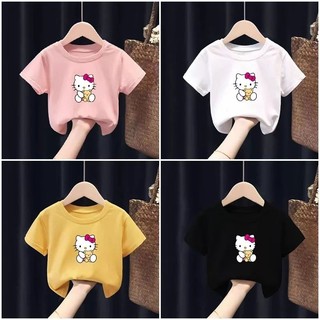 Áo thun cho bé gái. in hình mèo helokitti siêu siêu dễ thương