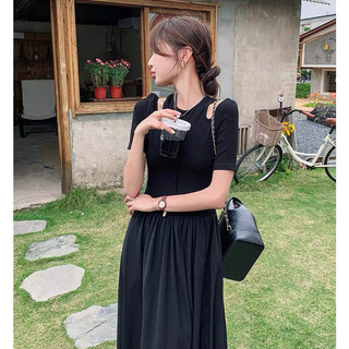 Váy Khoét Vai Tay Ngắn Dáng Dài Xinh Xắn Mặc Đi Chơi Đi Làm - Spicy Dress