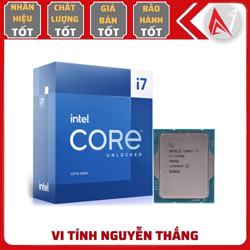 Cpu bộ vi xử lý Intel Core I7-13700K ( Up to 5.4GHz / 16 cores / 24 threads / 30MB )