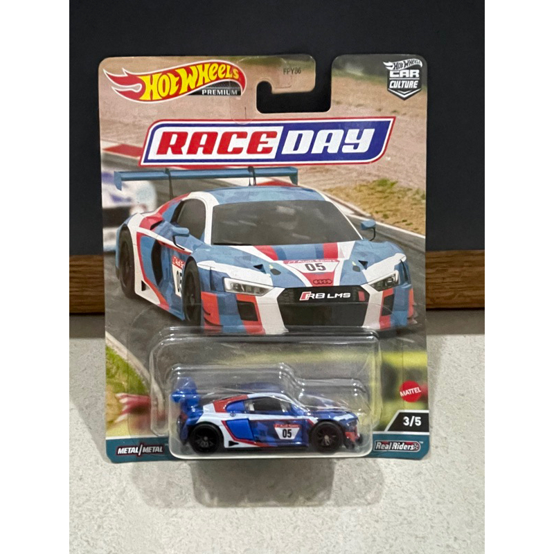 Xe mô hình đồ chơi bánh cao su Hotwheels 1:64 PREMIUM - CAR CULTURE - Audi R8 LMS