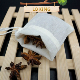 Túi lọc trà, túi lọc nấu ăn bằng vải bông gạc đủ kích cỡ có dây buộc - LOKING