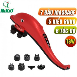  Máy massage cầm tay cá heo pin sạc 7 đầu Nikio NK-178