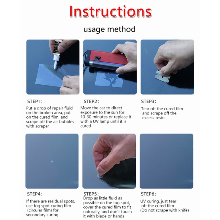 Keo Dán Sửa Chữa Vết Nứt Kính Chắn Gió Xe Hơi