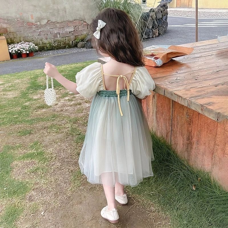 Đầm bé gái, đầm cổ trang thêu hoa siêu xinh cho bé đi chơi đi tiệc chụp hình dã ngoại