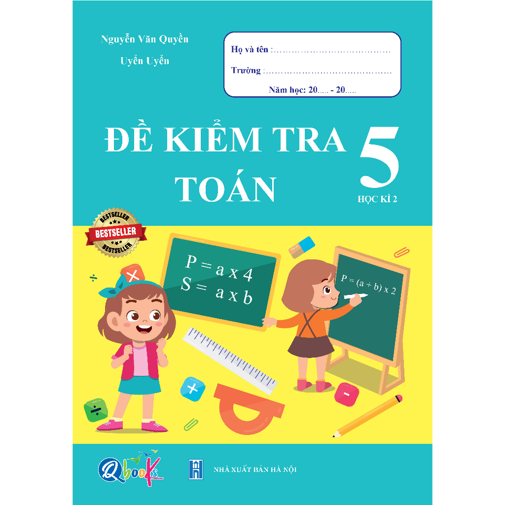 Sách - Combo 2 cuốn Bài tập Tuần và Đề Kiểm Tra Môn Toán - Tập 2 - Lớp 5 - Q 530