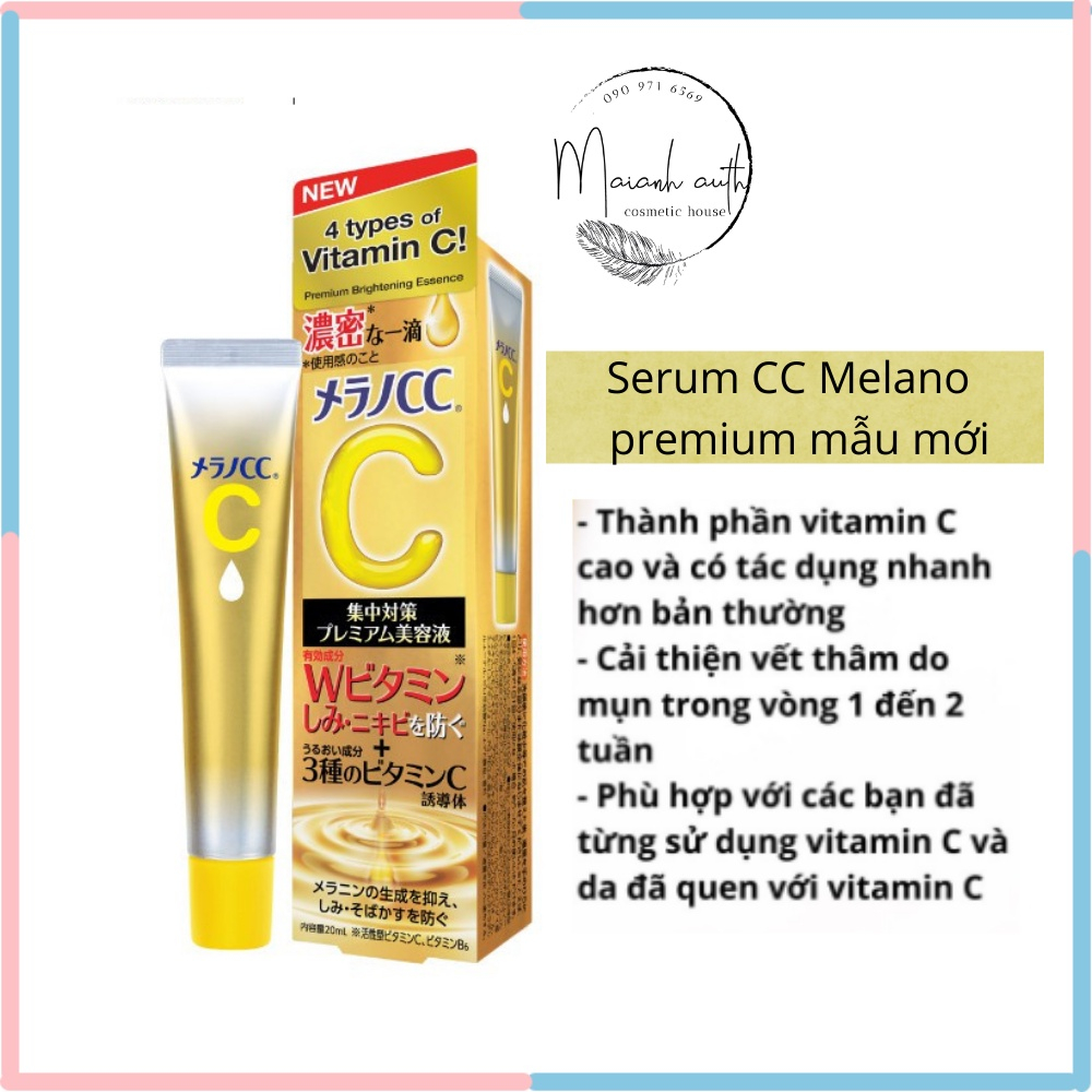 Tinh Chất Dưỡng  Serum Melano CC Premium Brightening Essence (20ml) - Nhật Bản