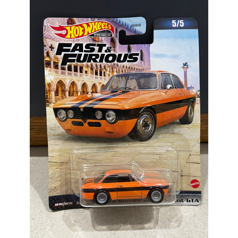 Xe mô hình đồ chơi bánh cao su Hotwheels 1:64 PREMIUM - FAST & FURIOUS - Alfa Romeo Giulia Sprint GT