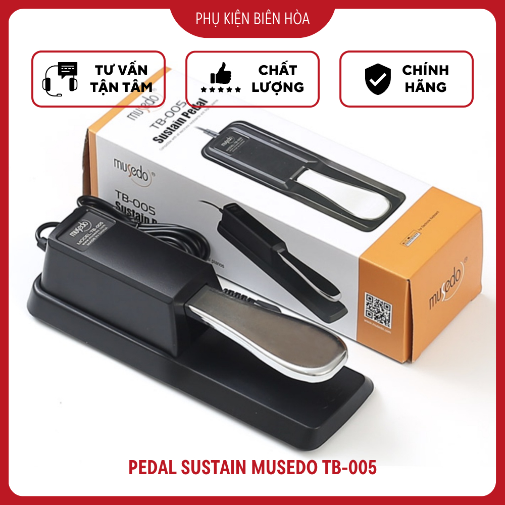 Bàn đạp Pedal Musedo TB-005 chuyên dụng cho Đàn Organ, Piano, Trống Điện Tử Tạo Tiếng Vang