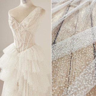 LƯỚI ĐÍNH KIM CƯƠNG KHỔ 1M4 ( CHUYÊN MAY ÁO CƯỚI, DẠ HỘI ...)