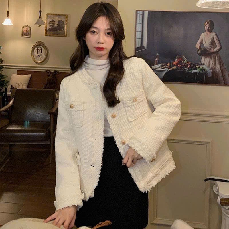 Áo khoác dạ tweed phối tua - 247store.vn - Aodatuarua931_P12K8