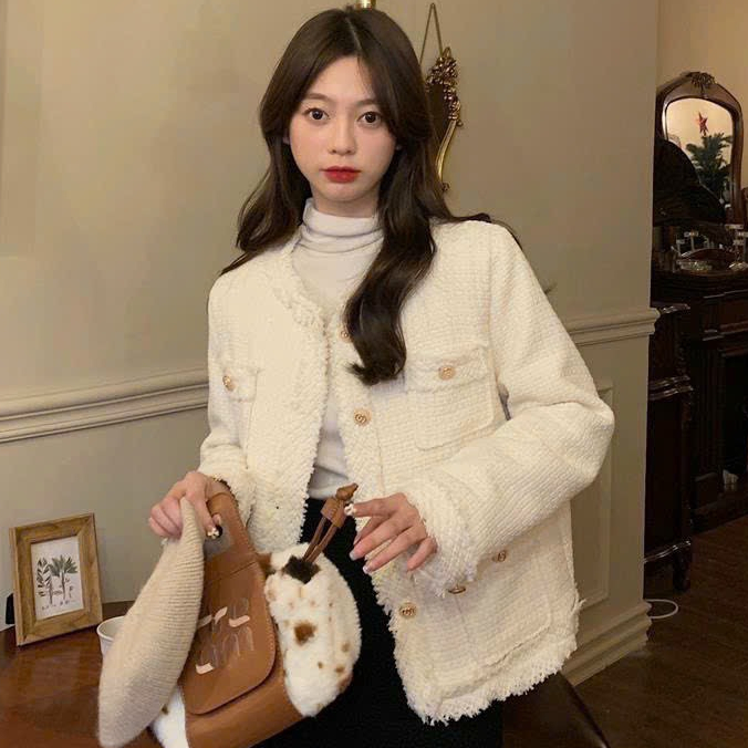 Áo khoác dạ tweed phối tua - 247store.vn - Aodatuarua931_P12K8