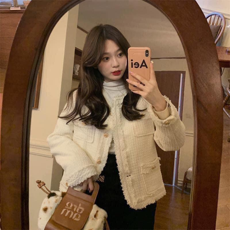 Áo khoác dạ tweed phối tua - 247store.vn - Aodatuarua931_P12K8