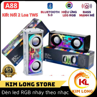 Loa bluetooth A88 led nháy theo nhạc RGB, công suất 10W, nghe nhạc cực chất - pin trâu