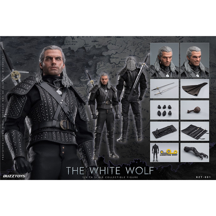 Mô hình action figure 1:6 BUZZTOYS BUZ001 Geralt xứ Rivia trong The Witcher