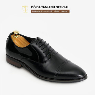 Giày tây nam TÂM ANH kiểu dáng Quater-brogue Oxford da bò thật 100% cao cấp GNTA0666-D