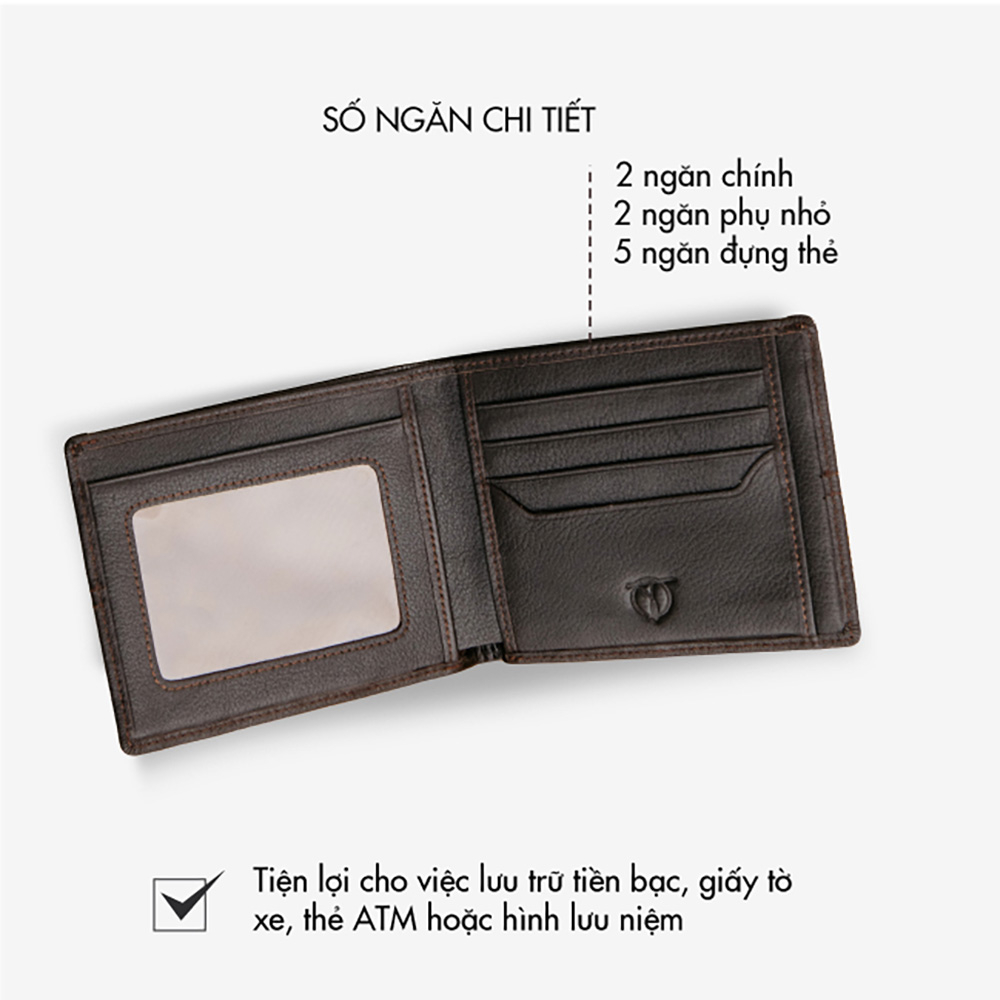 Ví da bò nam TÂM ANH sang trọng, lịch lãm VNTAN-31N