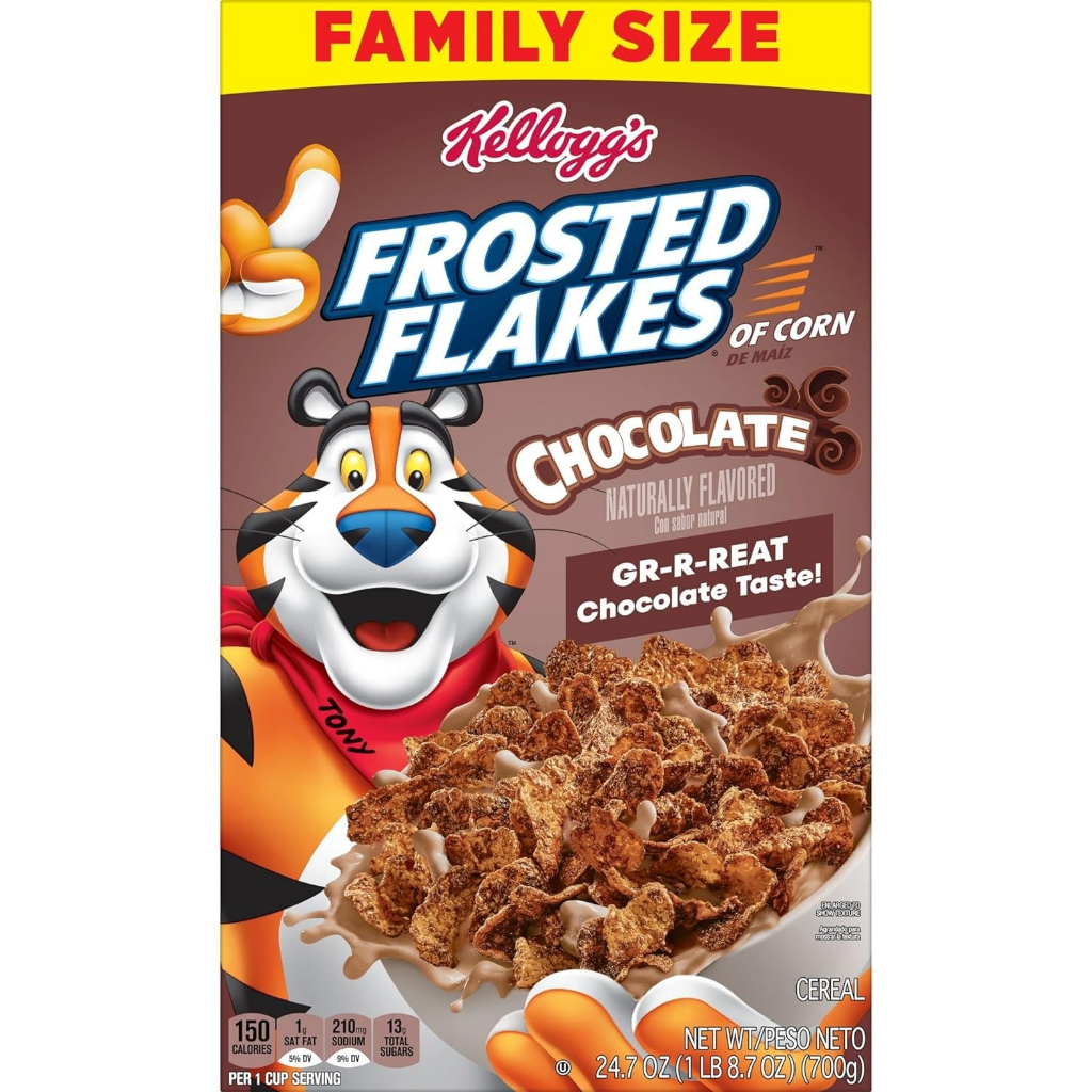Cereal ăn sáng Kellogg's Frosted Flakes vị Chocolate - Family Size -700 gr
