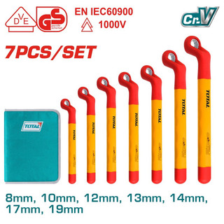 Bộ cờ lê vòng 7 chi tiết 8-19 mm cách điện 1000v total thkispa0702