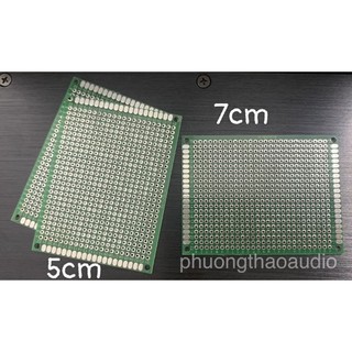 Bo mạch đục lỗ hai chiều, bo mạch test đục lỗ 2 chiều, pcb test 5x7cm 6x8cm