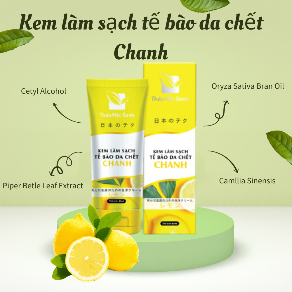 Kem làm sạch tế bào da chết Chanh 85ml loại bỏ bã nhờn, trắng da sáng mịn | BigBuy360 - bigbuy360.vn