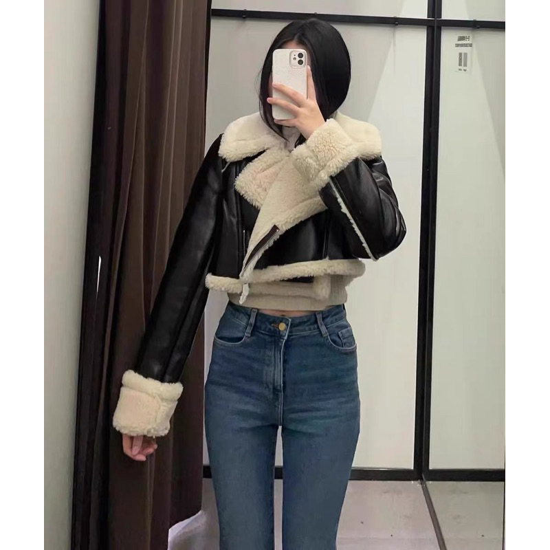 Áo khoác da lông cừu