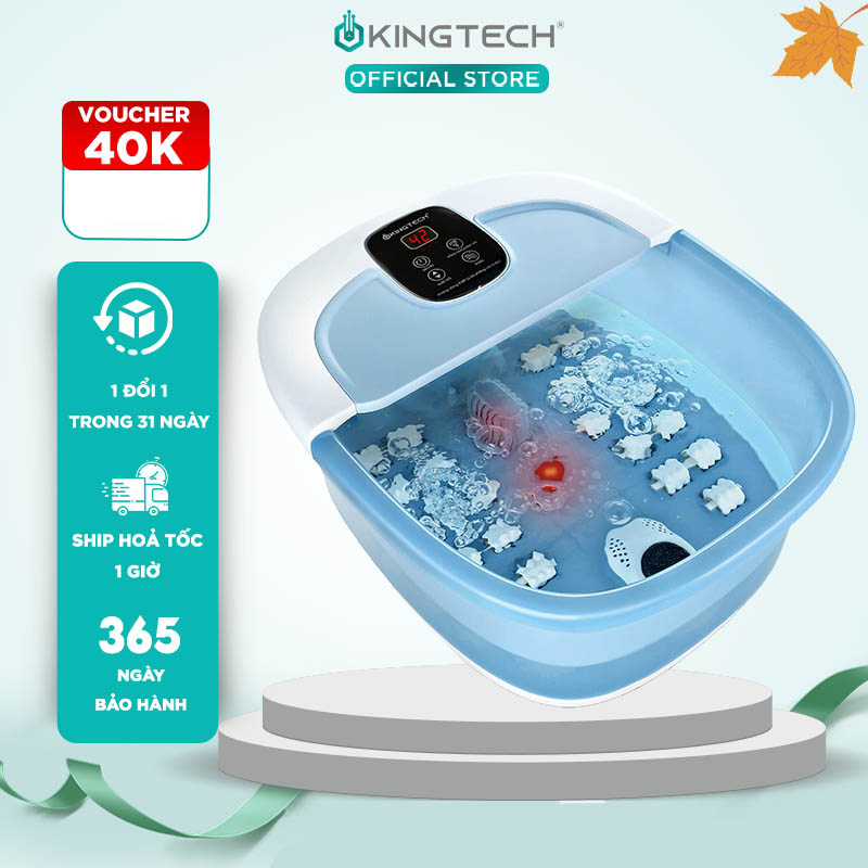 Bồn Ngâm Chân Massage Cao Cấp KINGTECH BM-400, 22 Con Lăn Kết Hợp Ngâm Nước Nóng, Đèn Hồng Ngoại, Sục Khí Thư Giãn