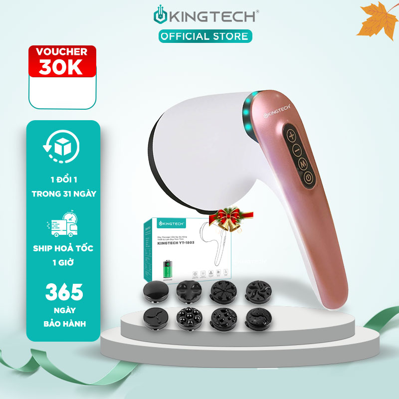 Máy Massage Cầm Tay Dành Cho Chị Em KINGTECH YT-1803 - Mát Xa Toàn Thân Đa Năng, Chuyên Sâu Cho Eo Bụng, Cổ - Chính Hãng