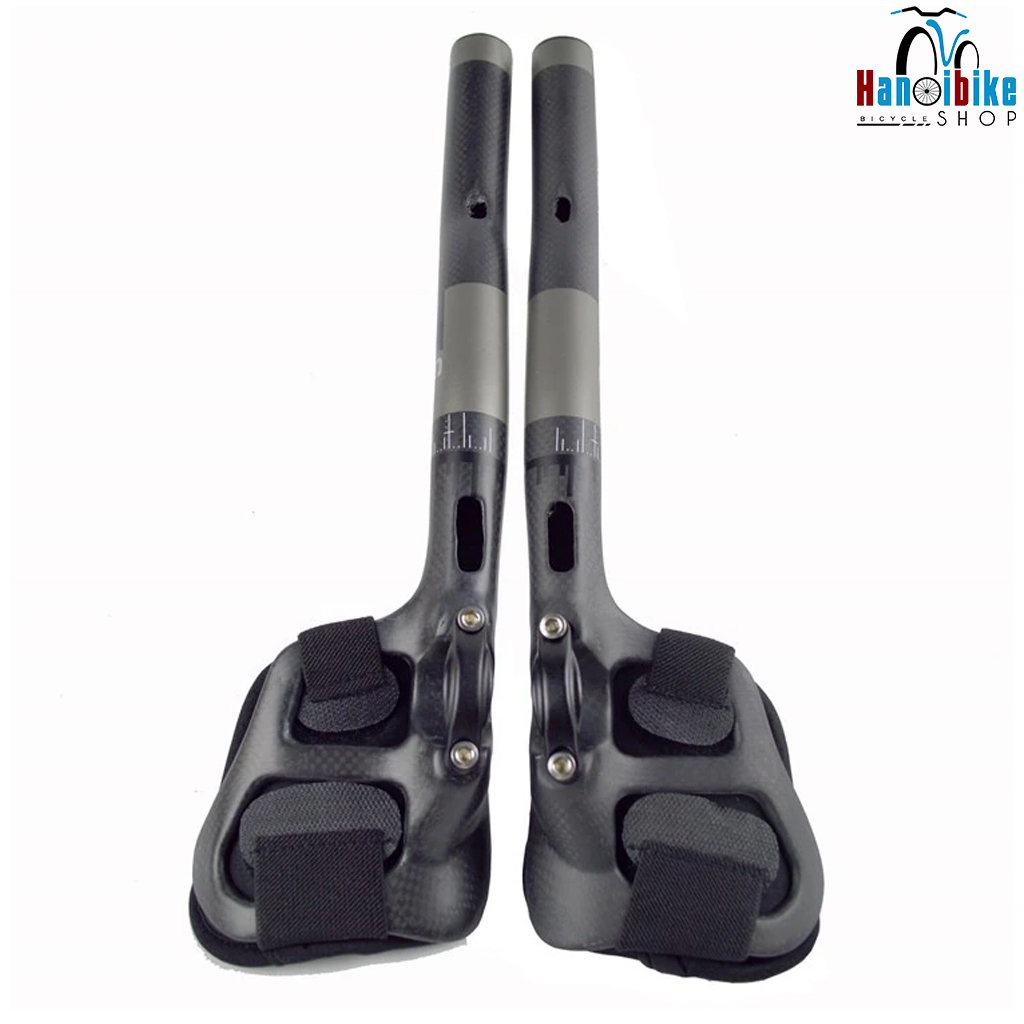 Ghi đông sừng trâu và tay nghỉ carbon superlogic sử dụng cho xe đạp Fixed Gear, Road