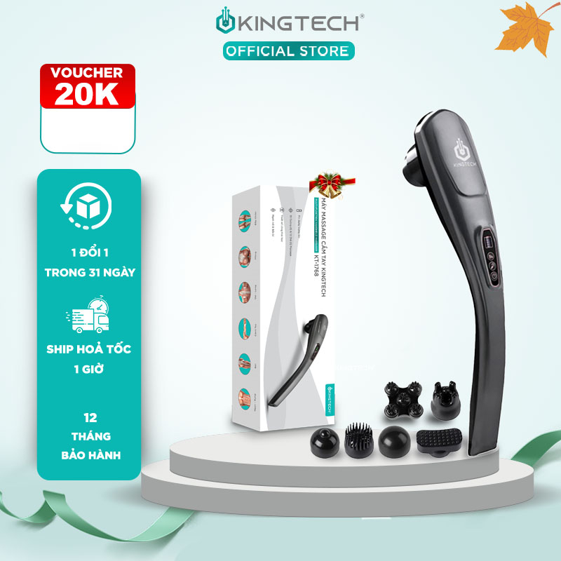 Máy Massage Cầm Tay KINGTECH KT-1768 Mát Xa Toàn Thân - Chuyên Sâu Vai Cổ, Chân, Lưng, Tay, Giảm Đau Cứng Cơ