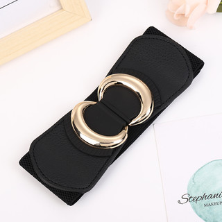 Thắt lưng bản rộng, đai váy, đai đầm, đai Jumpsuit, chất liệu co giãn, móc khóa kim loại họa tiết chữ C W59