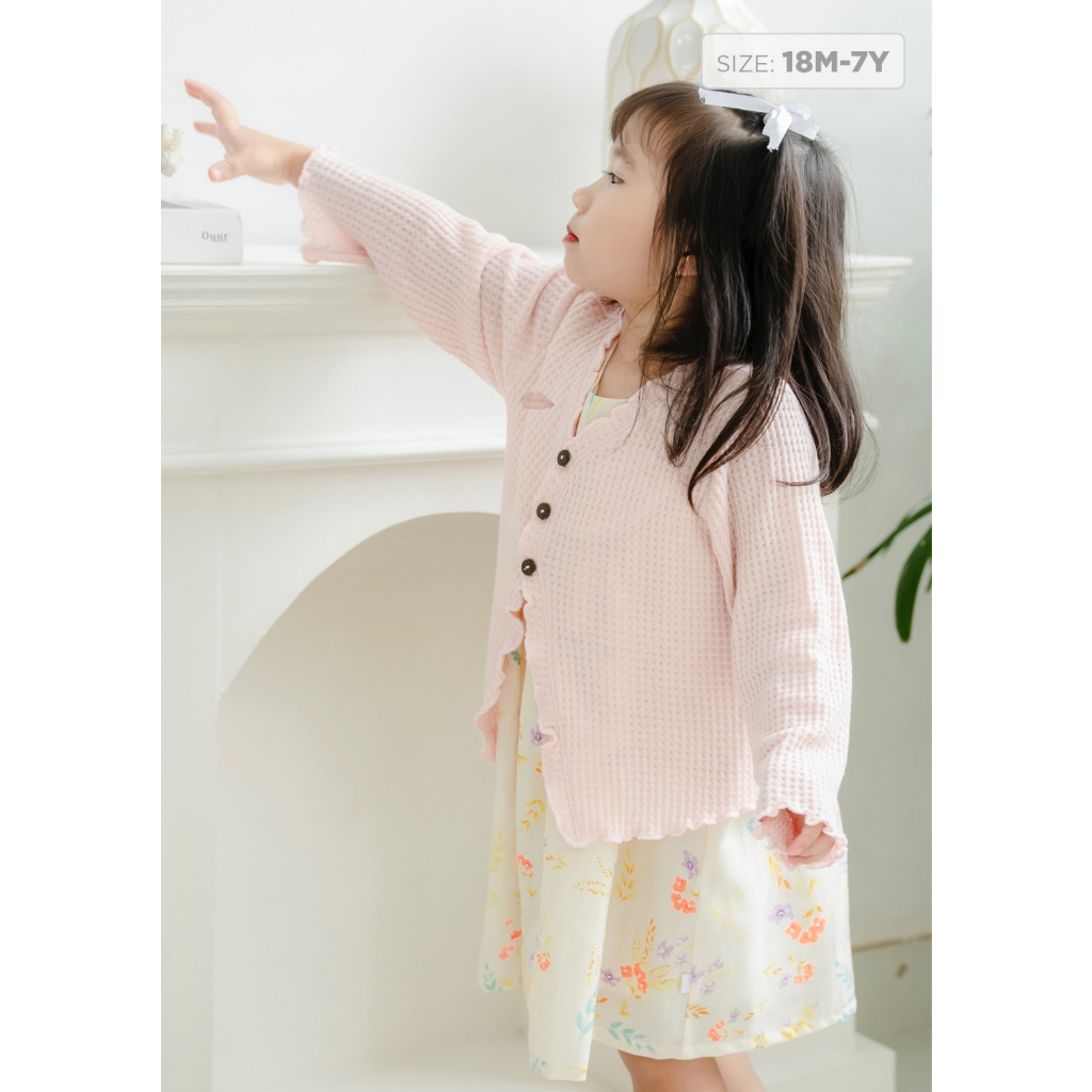 Áo khoác cardigan bé gái, áo khoác len cho bé từ 1 tuổi - 7 tuổi Baa Baby - GT-AK14D-01