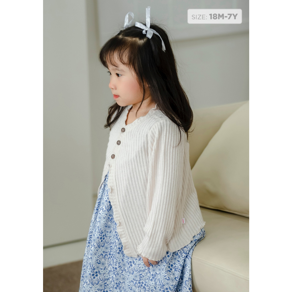 Áo khoác cardigan bé gái, áo khoác len cho bé từ 1 tuổi - 7 tuổi Baa Baby - GT-AK14D-01