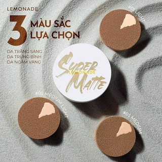 Phấn Nước Siêu Kiềm Dầu Lemonade Supermatte Cushion 15g bản mới