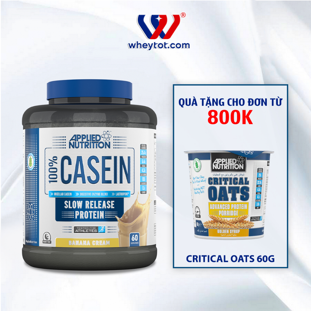 Sữa bổ sung protein ban đêm Applied Nutrition Micellar Casein 1.8kg