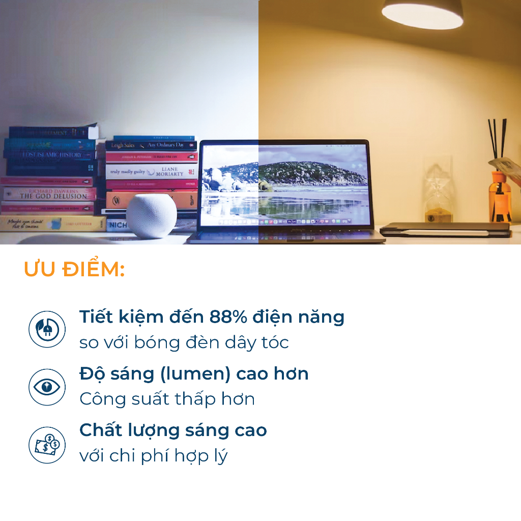 Bóng đèn Philips LED tiết kiệm điện Essential E27 5W 7W 9W 11W 13W (vàng, trắng) (01 bóng)