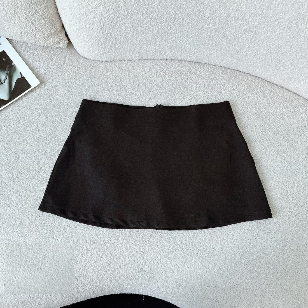 Chân váy Y2K kiểu cạp cao caro LALISA dáng ôm có lót quần, phong cách CV001