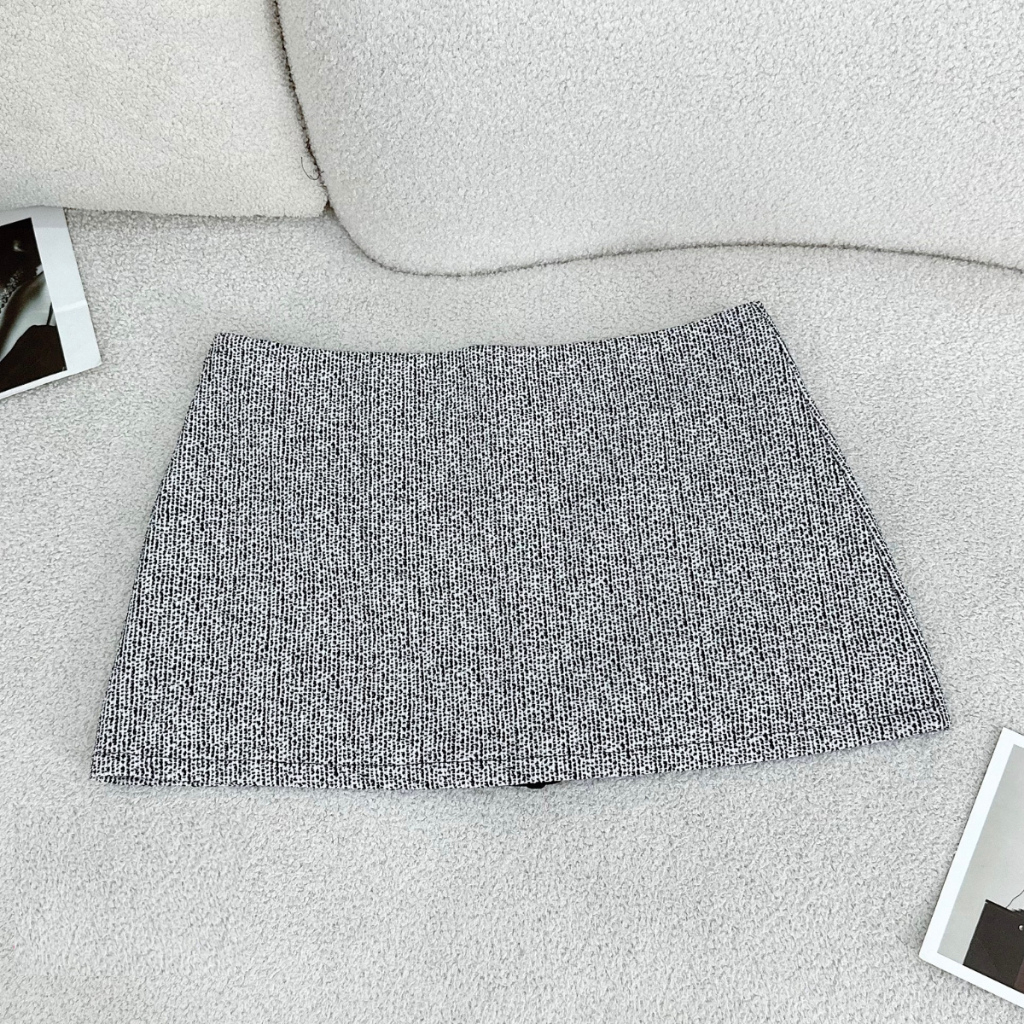 Chân váy Y2K kiểu cạp cao caro LALISA dáng ôm có lót quần, phong cách CV001