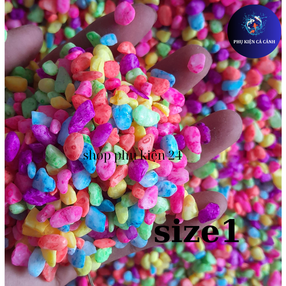Bịch Sỏi Nhiều Màu 600Gr Trang Trí Bể Cá - Trang Trí Sân Vườn Cây Cảnh