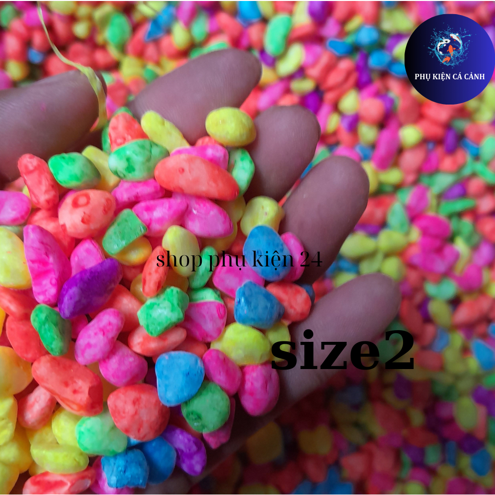 Bịch Sỏi Nhiều Màu 600Gr Trang Trí Bể Cá - Trang Trí Sân Vườn Cây Cảnh