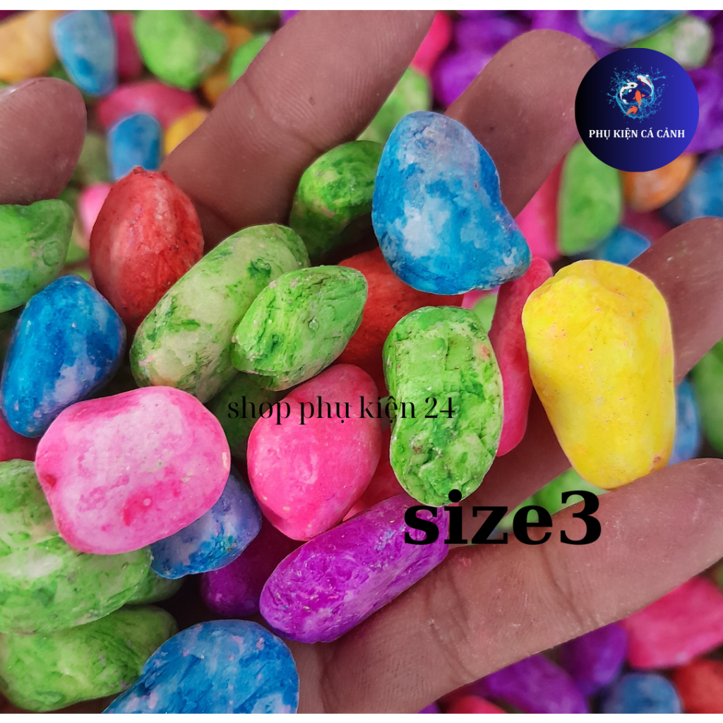 Bịch Sỏi Nhiều Màu 600Gr Trang Trí Bể Cá - Trang Trí Sân Vườn Cây Cảnh