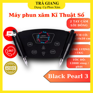 Máy Phun Xăm Kỹ Thuật Số Black Pearl 3 - 2 Tay Cầm, Màn Hình Cảm Ứng, Phun Mày, Môi, Mí, Chính Hãng 100%