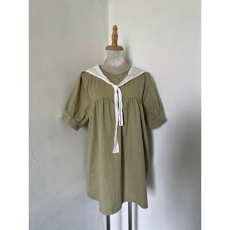 H1851 babydoll váy form rộng si