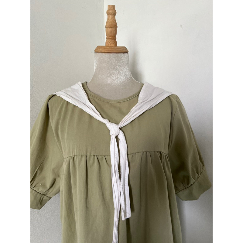 H1851 babydoll váy form rộng si