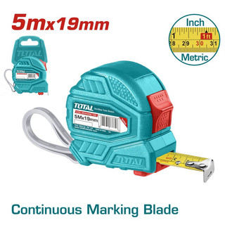 TOTAL -- (KKT) Thước kéo thép nền vàng -- TMT126351 loại 5mét x 19mm