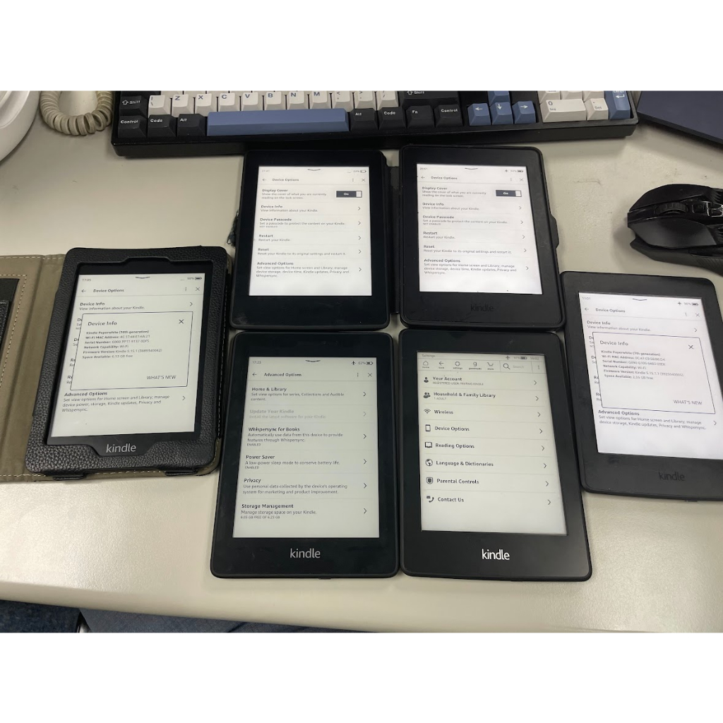 Máy đọc sách Amazon Kindle 1, 2, 3, 4 có đèn nền