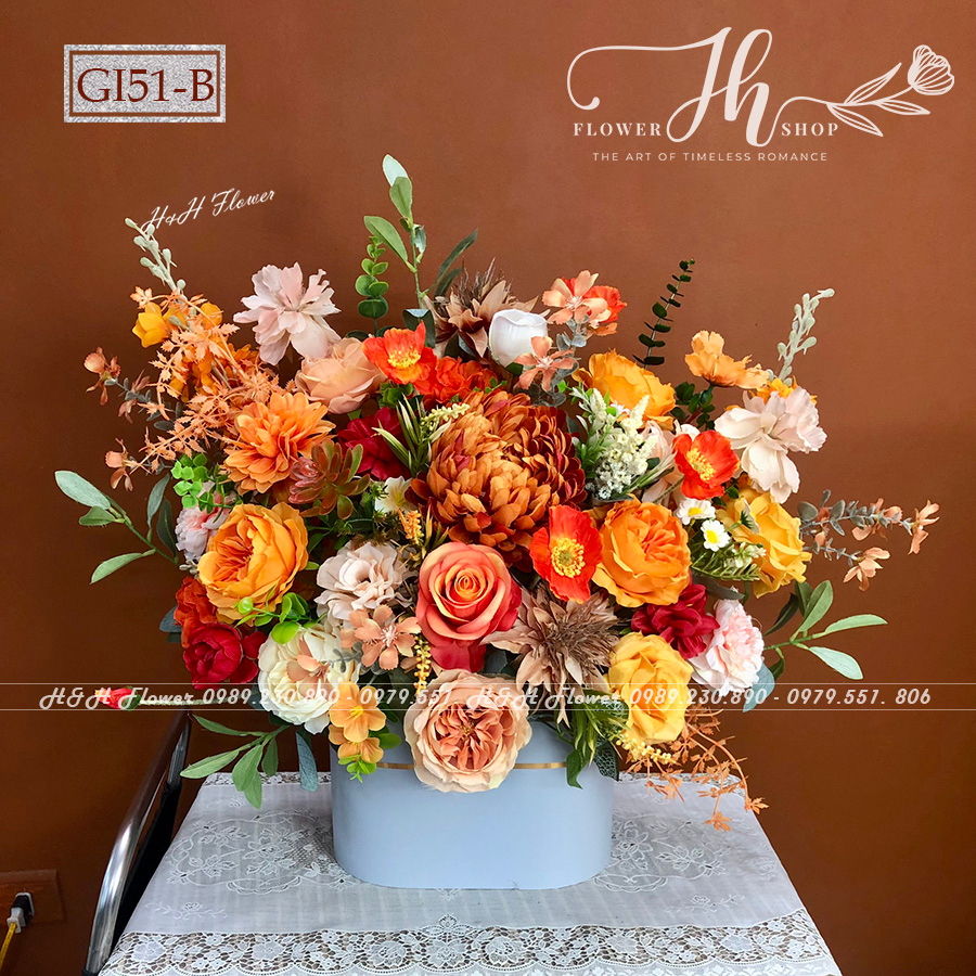 Giỏ Hoa Lụa Quà Tặng Sinh Nhật, Mừng Khai Trương - H&H Flower