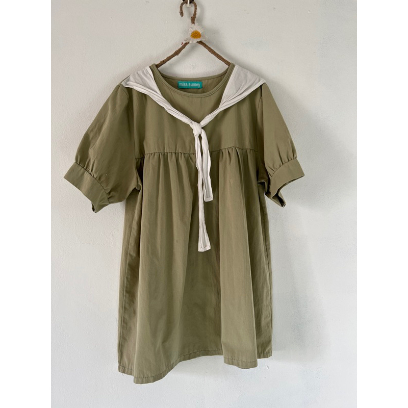 H1851 babydoll váy form rộng si