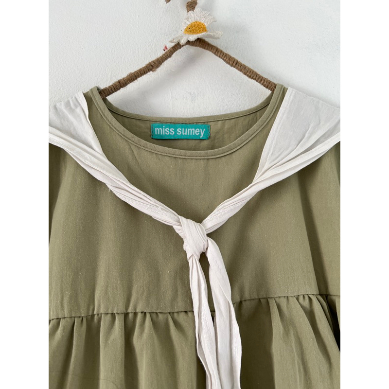 H1851 babydoll váy form rộng si