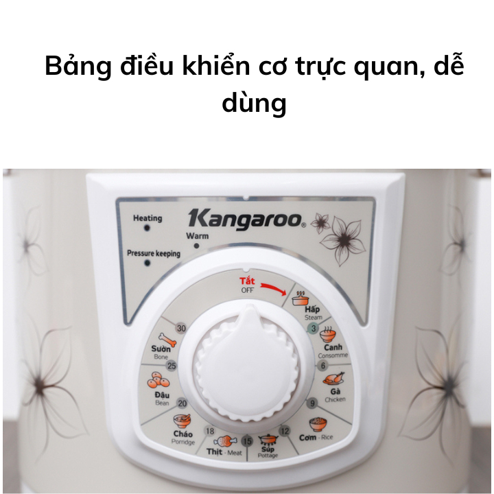 Nồi áp suất điện Kangaroo KG286 Hàng chính hãng Bảo hành 12 tháng, Nồi áp suất điện, Nồi áp suất.